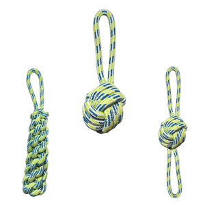 Three rope toys in different styles