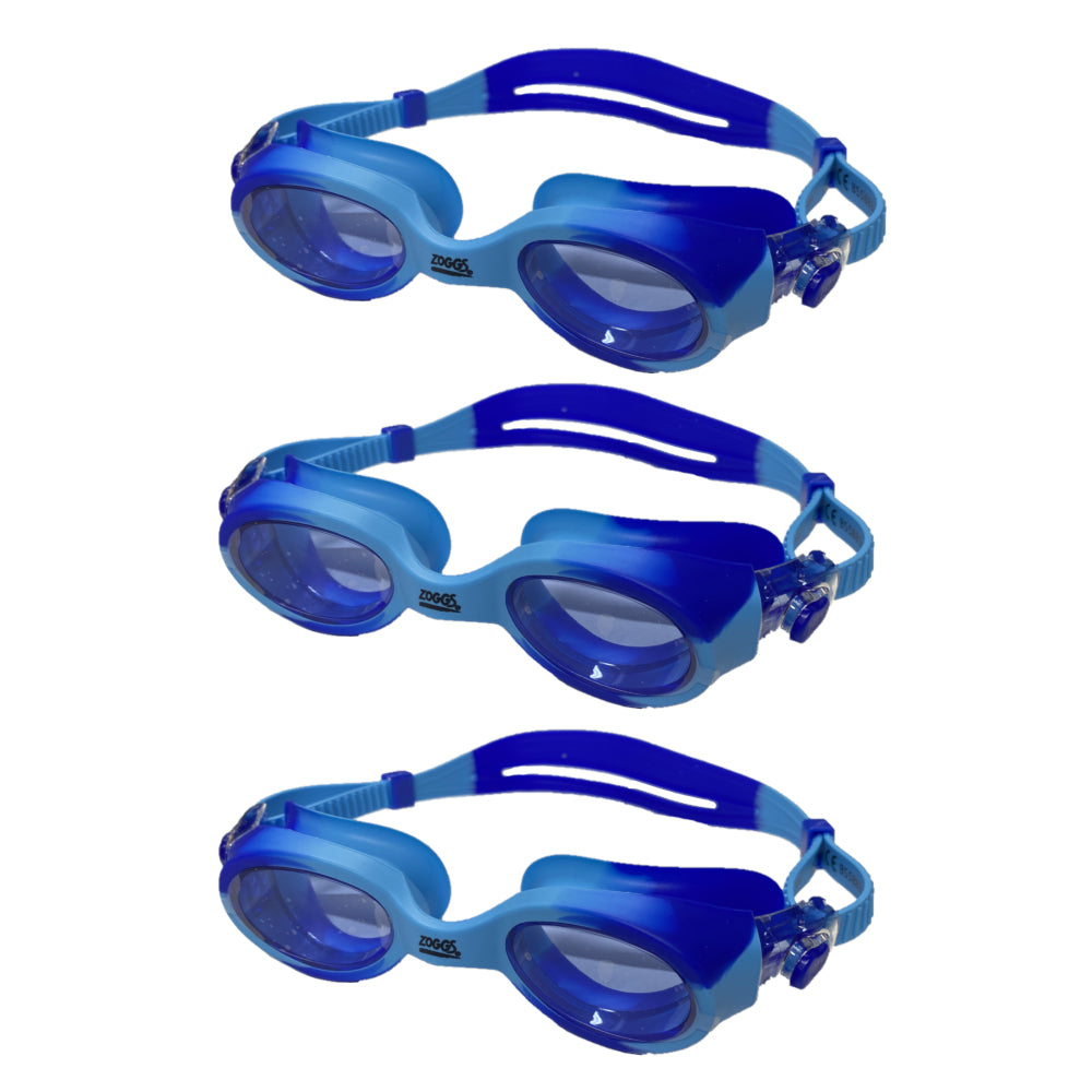 Three pairs of swimming goggles