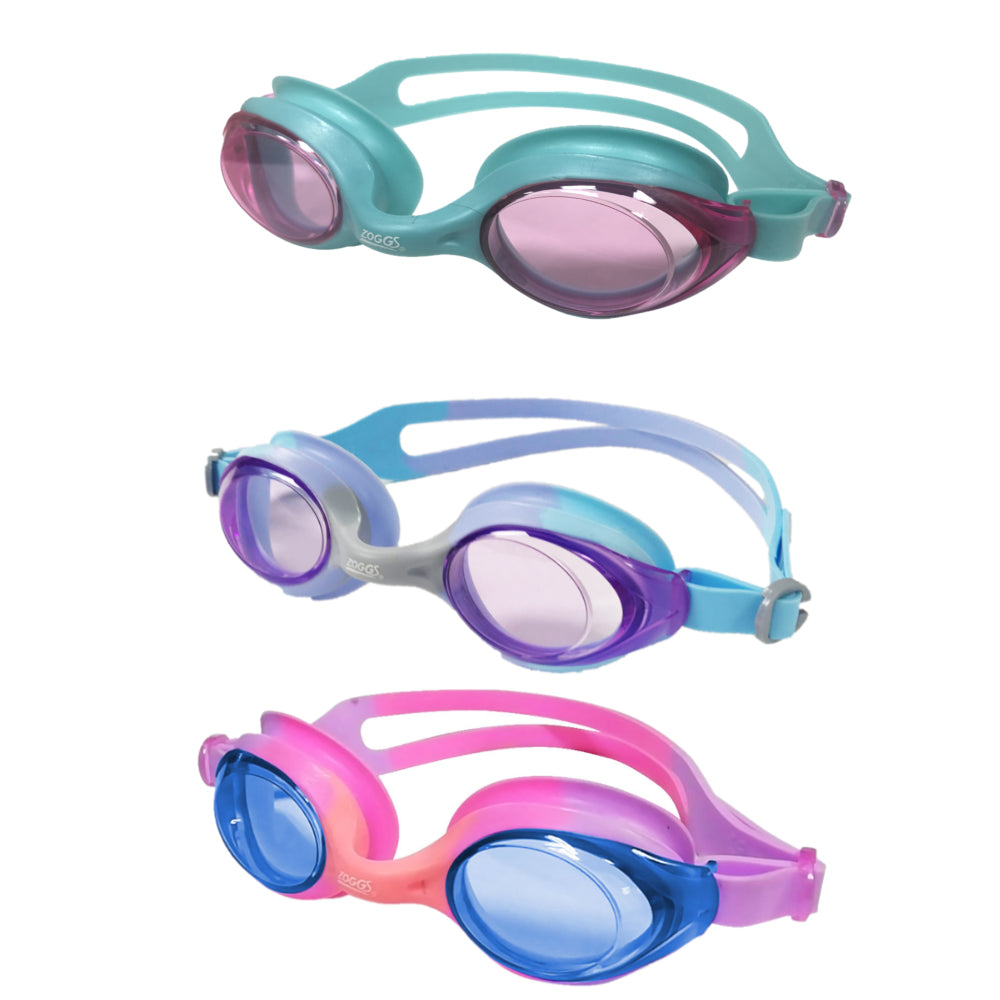 Three pairs of swimming goggles