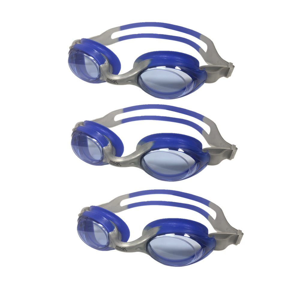 Three pairs of swimming goggles