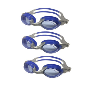 Three pairs of swimming goggles