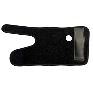 Right hand wearing a carpal tunnel support brace (Side view)